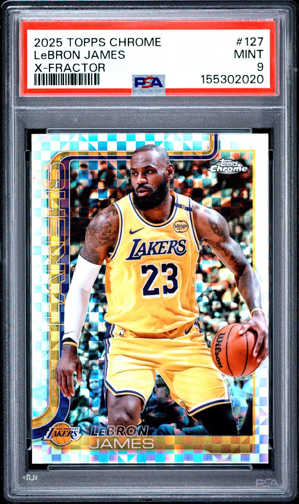 NBA カード Lebron James Topps Chrome PSA9 2025 LeBron James - Basketball Topps Chrome PSA 9 MINT